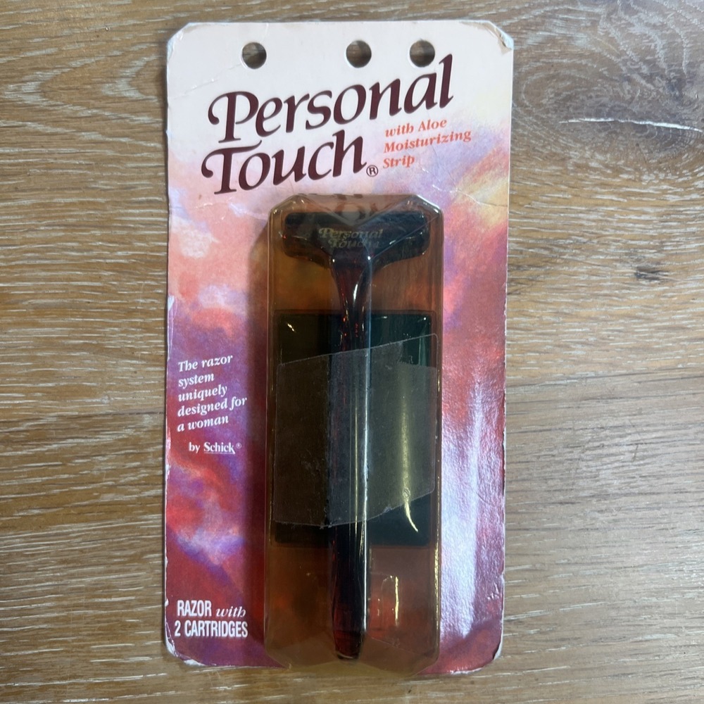 Vintage SCHICK Personal Touch Razor Handle W/ 2‎ Cartridge Refills NOS